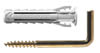 Tassello appendiquadri gancio ottone Fischer SX4 G Gold