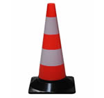 Cono stradale bicolore