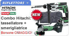 Tassellatore e smerigliatrice Hitachi Offerta elettroutensili Hitachi batteria al litio