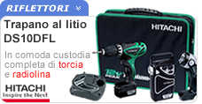Kit Hitachi Trapano avvitatore DS10DFL Kit Hitachi Trapano avvitatore DS10DFL