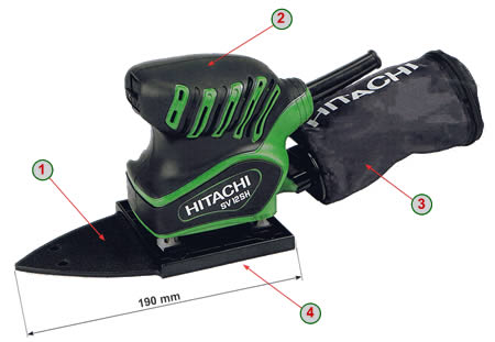 Dettagli levigatrice orbitale SV12SH Hitachi Dettagli levigatrice orbitale SV12SH Hitachi