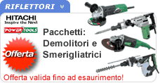 Pacchetti Hitachi demolitori e smerigliatrici Pacchetti Hitachi demolitori e smerigliatrici