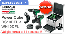 Power Cube: avvitatori Hitachi con torcia Power Cube: avvitatori Hitachi con torcia