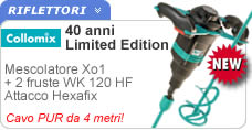 Miscelatore colle Collomix Xo1 con 2 fruste