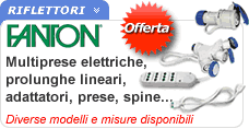 Spine, prese, prolunghe, multiprese, adattatori Fanton Prese, spine, prolunghe, adattatori, multiprese Fanton