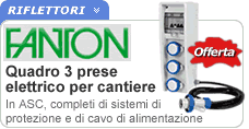 Quadro elettrico prese blu