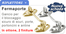 Gancio fermapersiane ottone