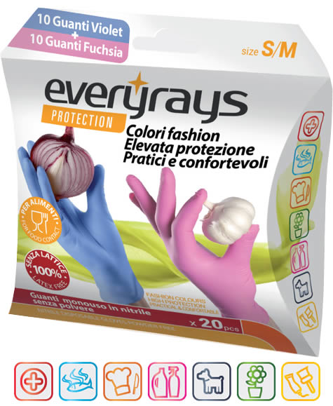 Dettagli Guanti monouso Everyrays nitrile