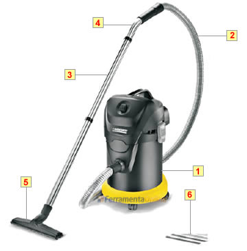 Dettagli struttura aspiratore per cenere AD 3200  K&auml;rcher 
