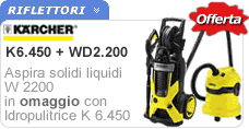 Idropulitrice K 6450 con apiratore WD 200 Karcher omaggio Idropulitrice K 6450 con apira solidi e liquidi WD 2200 Karcher