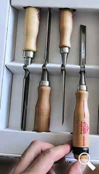 Dettaglio set scalpelli