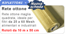 Rotolo rete in ottone