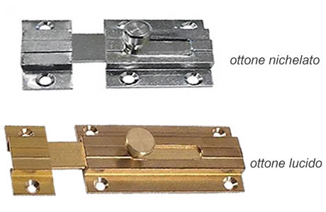 Finiture catenacci piatti ottone