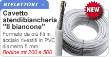 Cavetto rivestito PVC stendi biancheria