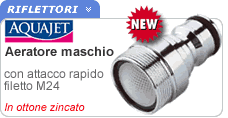 Aeratore per rubinetto maschio attacco rapido M24