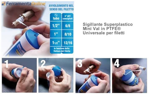 Utilizzo filo teflon sigillante Mini Val in PTFE