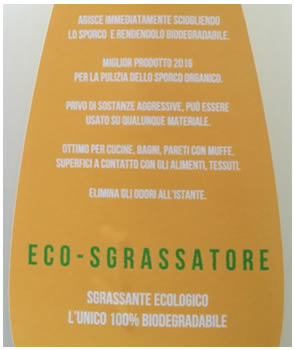 Etichetta flacone
