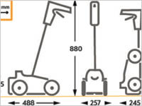 Dimensioni carrello traccialinee Soppec Driver